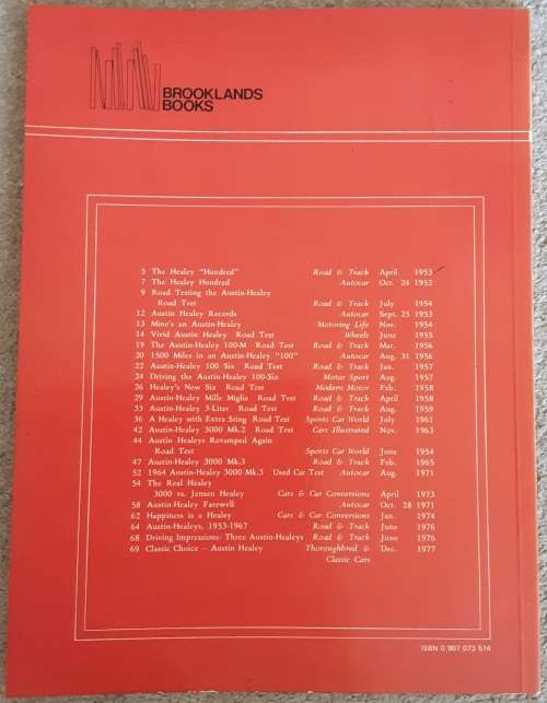 Austen Healey 100 and 3000 Collection no 1 by R M Clarke