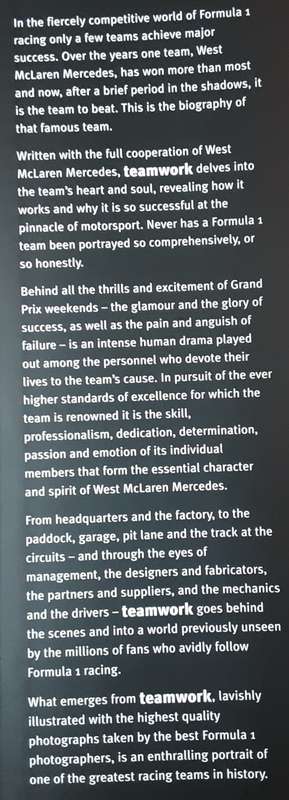 West McLaren Mercedes Teamwork, The Biography of the Formula 1 Team by Gerald Donaldson