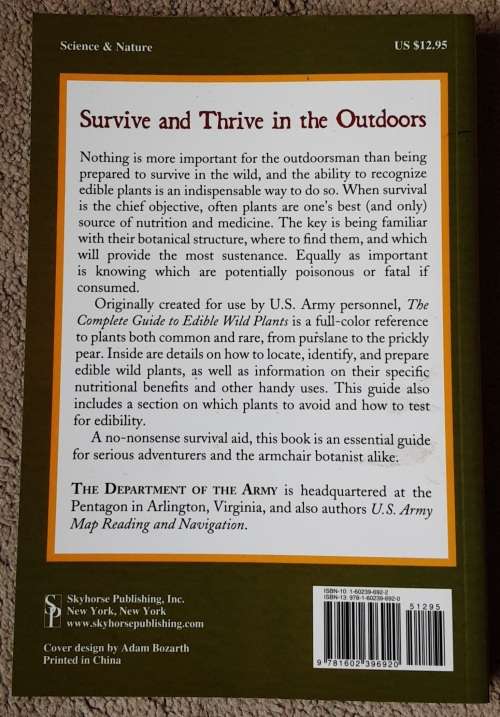 The Complete Guide to Edible Wild Plants by Department of Army