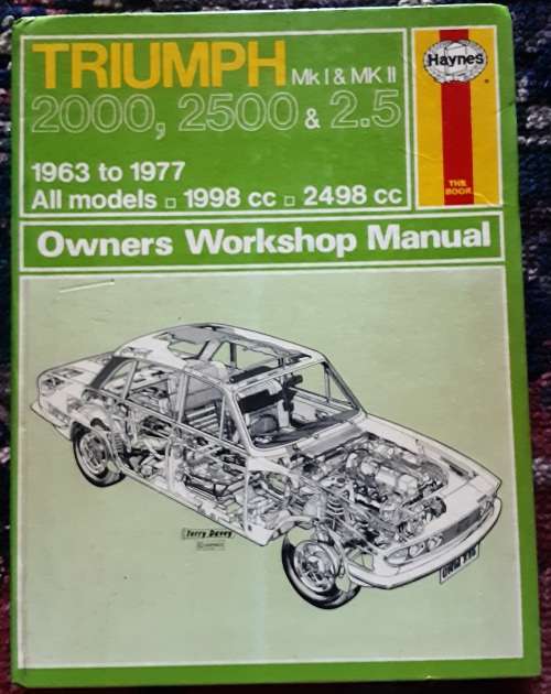 Triumph Mk1 & Mk2 2000, 2500 1963 to 1977 Haynes Owners Workshop Manual 336