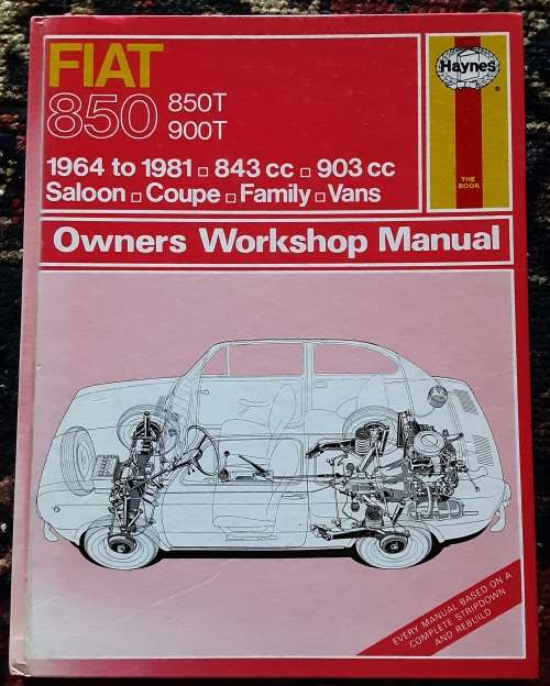 Fiat 850 1964 to 1981 843cc, 903cc Saloon, Coupe, Family, Van`s Haynes Workshop Manual 038