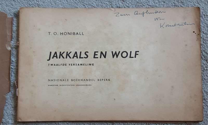 Jakkals en Wolf volumes 5 & 12 cartoon books by T O Honiball **TEXT in Afrikaans**