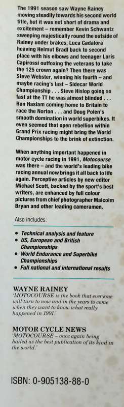Motocourse 1991-92 16th Year Publication