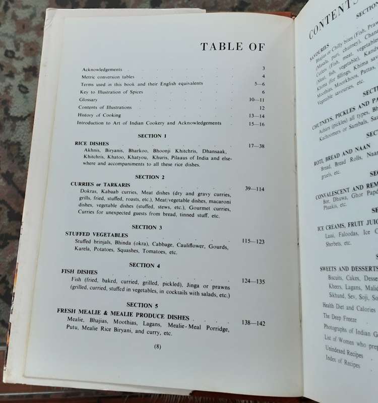 Indian Delights, Book of Recipes on Indian Cookery by Zuleikha Mayat for The Womans Cultural Group