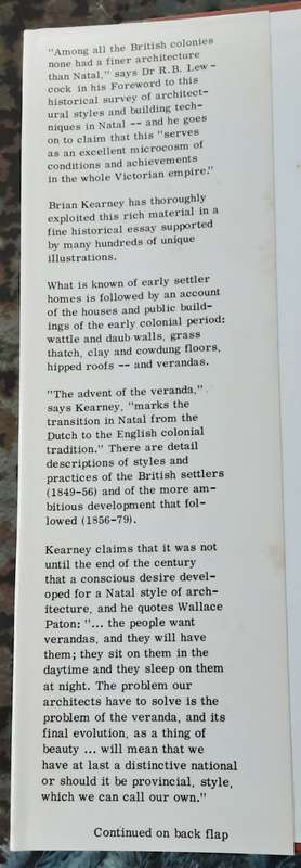 Architecture in Natal 1824-1893 by Brian Kearney