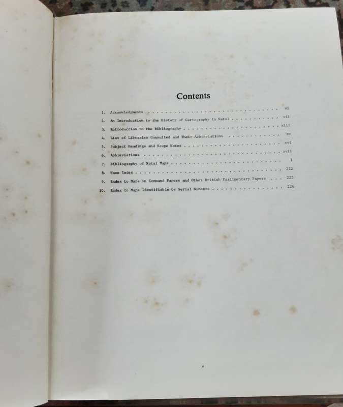 A Selected Biography of Natal Maps 1800-1977 by Christopher Edmond Merrett