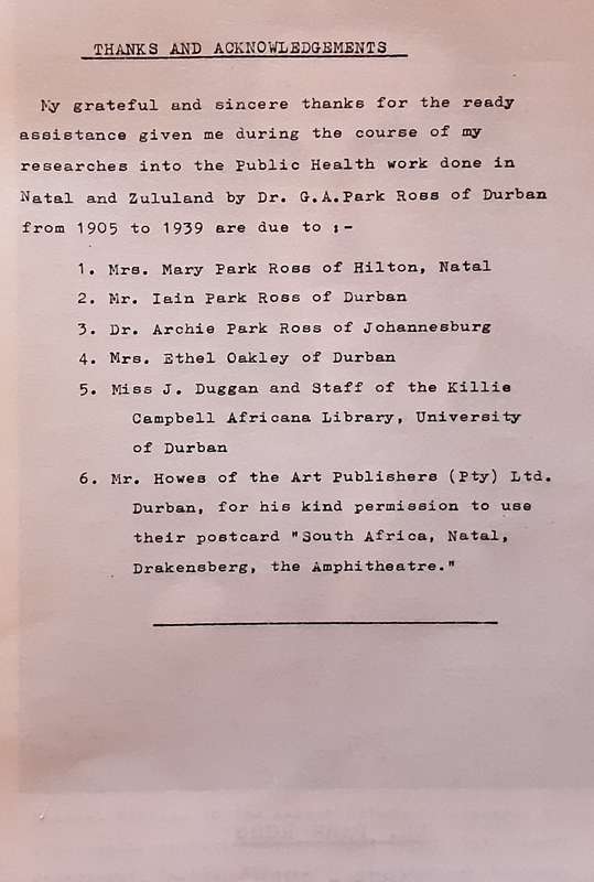 Park Ross of Natal by A L Ferguson