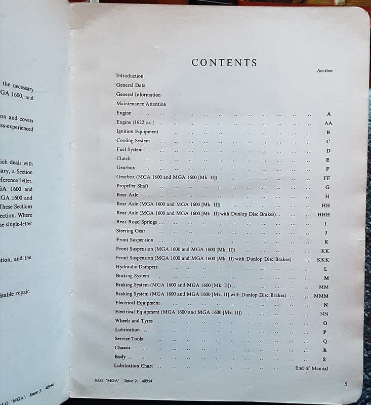 MG MGA Workshop Manual A B.M.C Publication