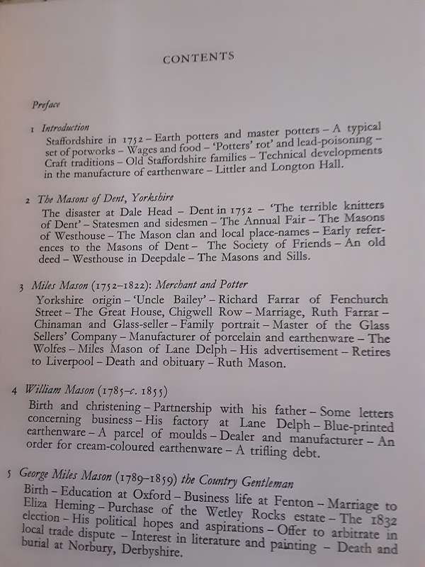The Masons of Lane Delph the origin of Masons Patent Ironstone China by R G Haggar