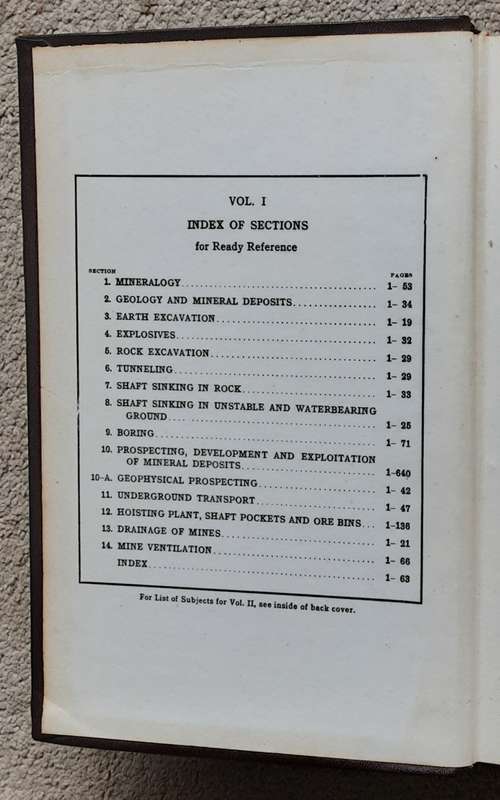 Mining Engineers Handbook in 2 volumes 3rd Edition edited by Robert Peele