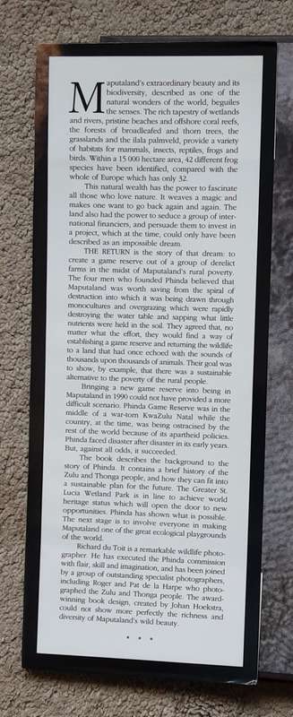The Return, The Story of Phinda Game Reserve 1990-2000 by Shan Varty & Molly Buchannan