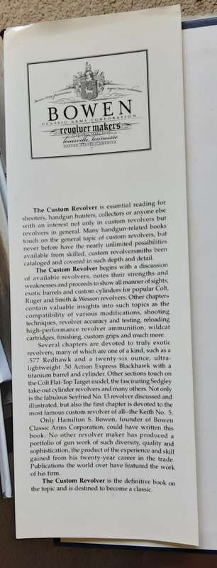 Custom revolver by Hamilton S Bowen - Scarce signed copy