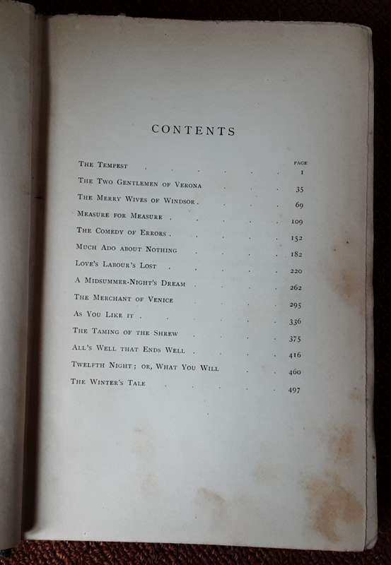 The Works of William Shakespeare in three Volumes, The Victoria Edition MacMillan & Co 1901