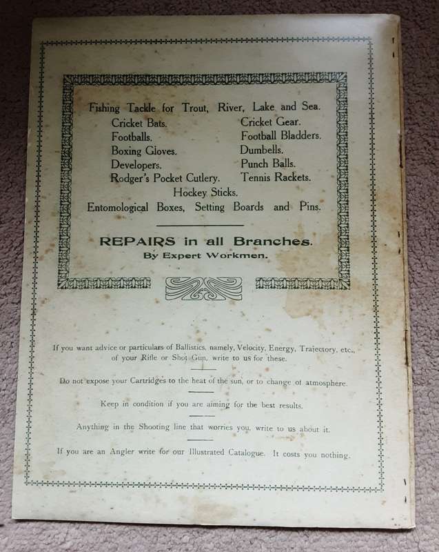 Gun Catalogue J F King Ltd Gunmakers & Sports Specialist 1923 Catalogue **reproduction**