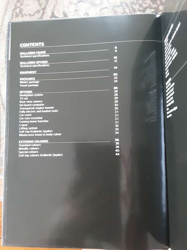 Lamborghini Callardo Coupe / Callardo Spyder Sale Catalogue
