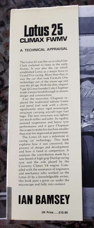 Lotus 25 Climax FWMV A Technical Appraisal by Ian Bamsey