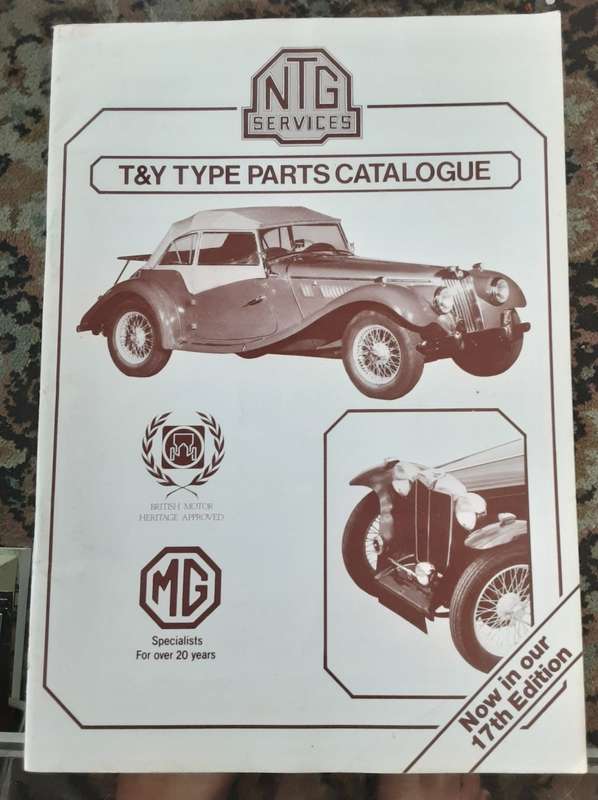 MG T&Y Type Parts Catalogue from NTG Services