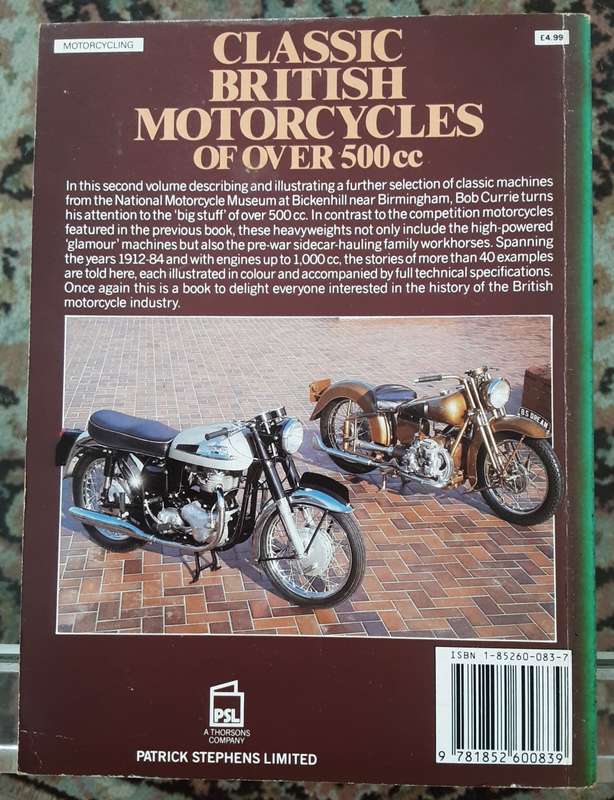 Classic British Motorcycles of over 500cc from the National Motorcycle Museum by Rob Currie