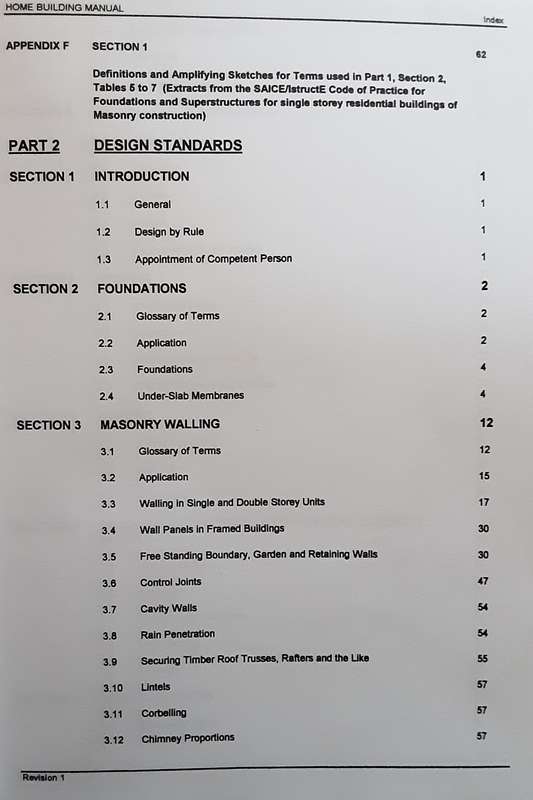NHBRC Home Building Manual Part 1 & 2 Revision no 1 February 1999