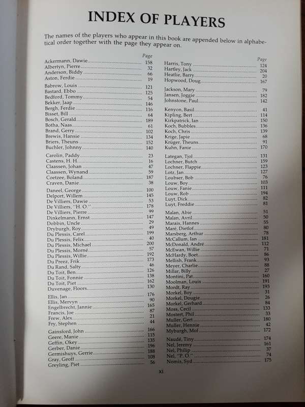 The Legends of Springbok Rugby 1889-1989 Doc Craven`s Tribute edited by K Clayton