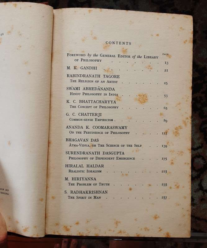 Contemporary Indian Philosophy  edited by S Radhakrishnan