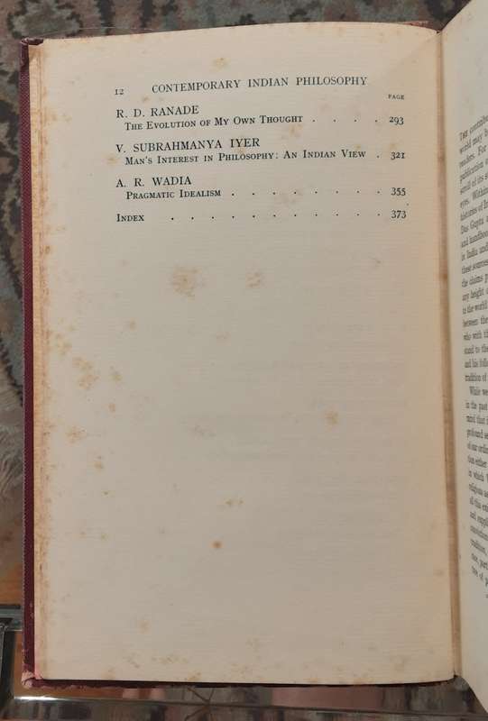 Contemporary Indian Philosophy  edited by S Radhakrishnan