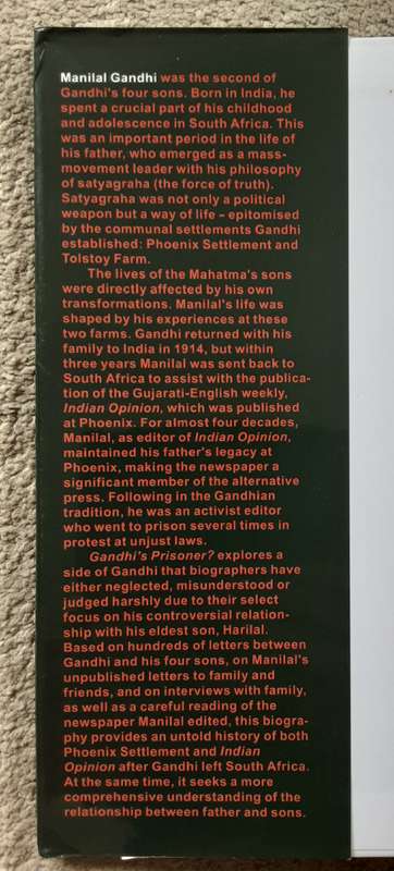Gandhis Prisoner? The life of Gandhis Son Manilal by Uma Dhupelia - Mesthrie