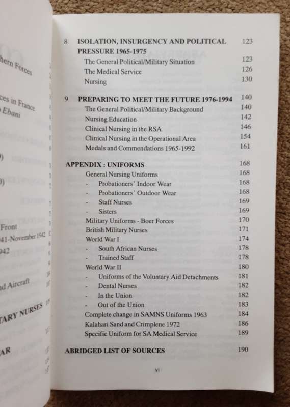 Military Nursing in South Africa 1914 - 1994 by Col Dennis Stratford and  Col Hazel Collins