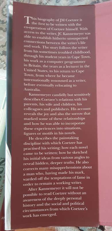 J M Coetzee, A Life in Writing by J C Kannemeyer