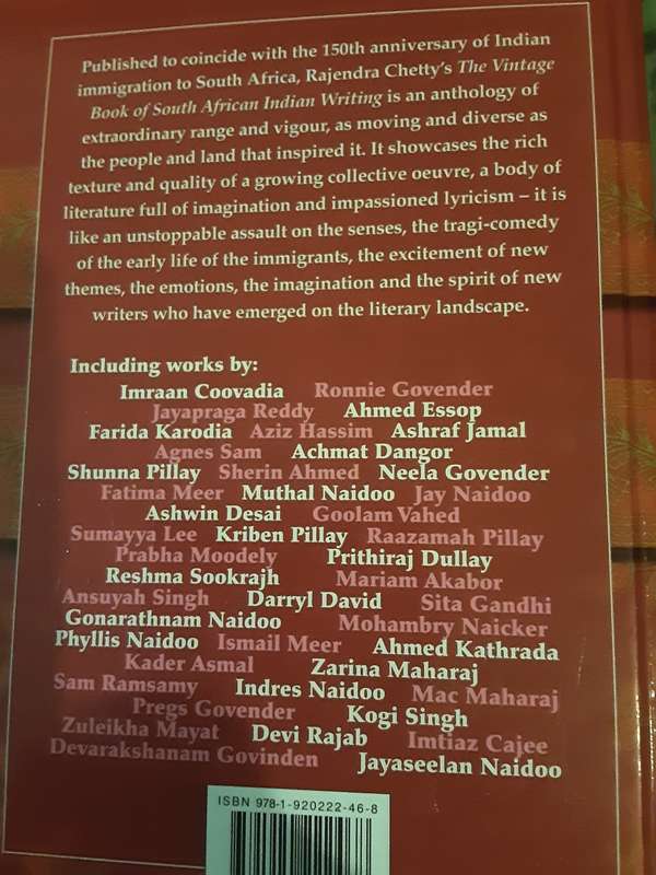 The Vintage Book of South African Indian Writing by Rajendra Chetty **Signed Copy **