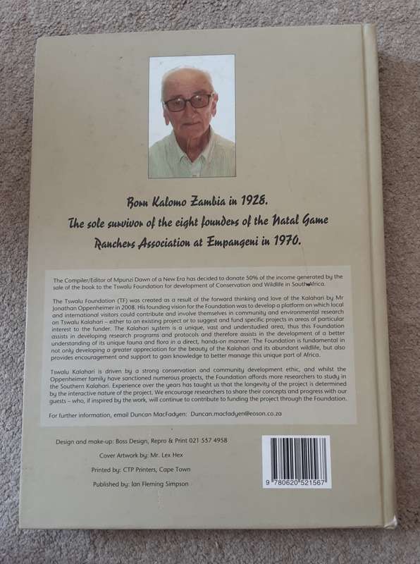 Mpunzi, Dawn of a New Era conceived and compiled by Ian Fleming Simpson *Signed Copy *