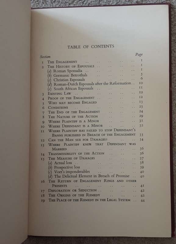 Breach of Promise and Seduction in South African Law by F P Van Den Heever