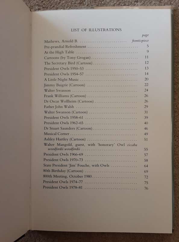 The Third Tuesday, A History of the Owl Club 1951-1981 by Eric Rosenthal