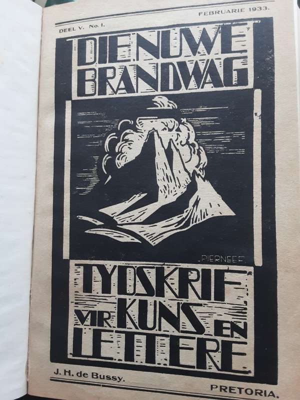 Die Nuwe Brandwag, Tydskrif vir Kuns en Lettere vol 1,2,3,5 **16 issues bound***