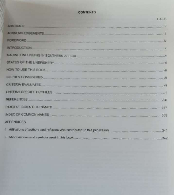 Southern African Marine Linefish Species Profiles edited by B Q Mann