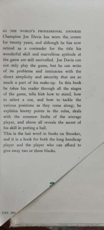 Improve Your Snooker by Joe Davis **scarce title**