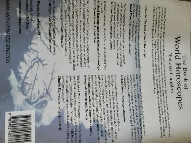 The Book of World Horoscopes by Nicholas Campion **third edition Revised 1999**