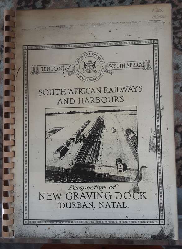 Perspective of New Graving Dock Durban Natal by South African Railways and Harbour 1924