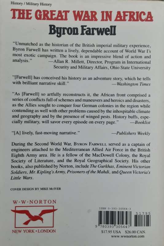The Great War in Africa 1914-1918 by Byron Farwell