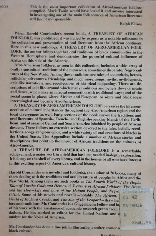 A treasury of Afro American Folklore by Harold Courlander