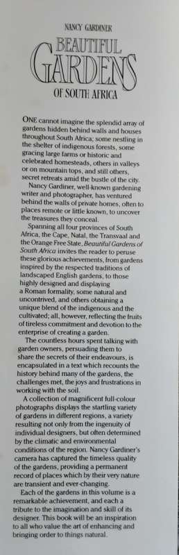 Beautiful Gardens of South Africa by Nancy Gardiner **SIGNED COPY**