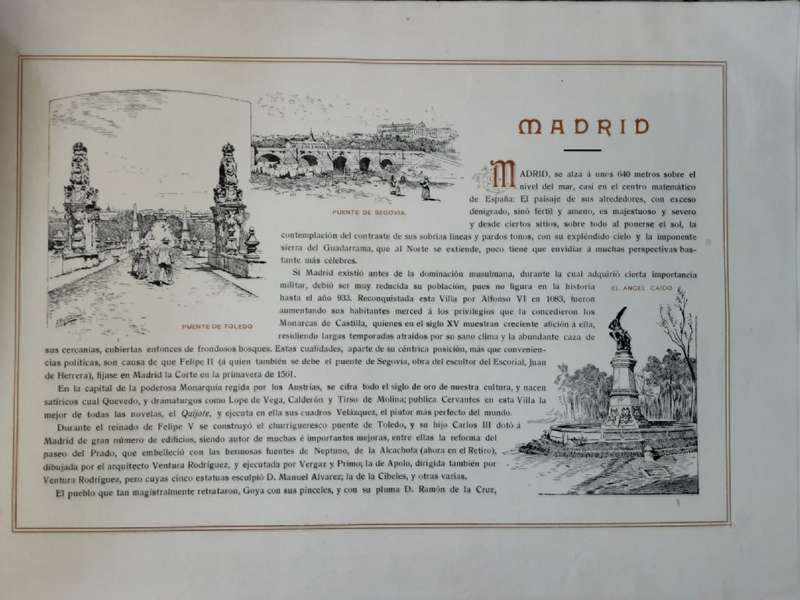 Espana Madrid Primera Serie 10 photo engravings & 2 maps circa 1920 by Castel Madrid **SCARCE**