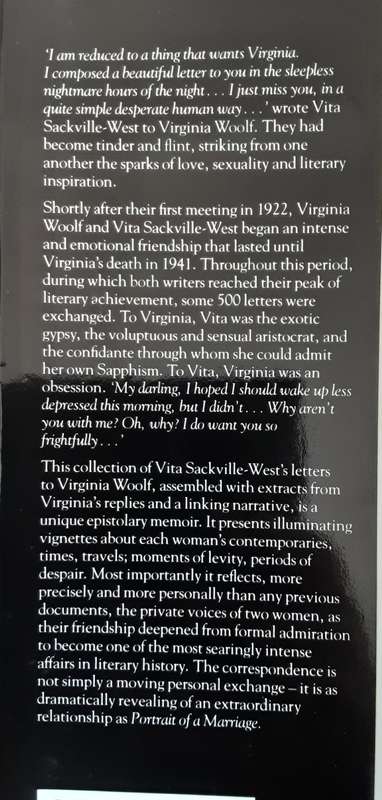 The Letters of Vita Sackville-West to Virginia Woolf edited by Louise De Salvo & M A Leaska