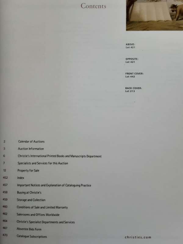 The Quentin Keynes Collection Part 1 Important Travel Books & Manuscripts, Christies Auction Catalog