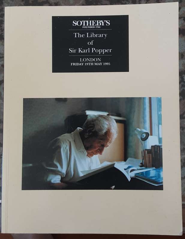 The Library of Sir Karl Popper Sothebys Auction Catalogue 19th May 1995