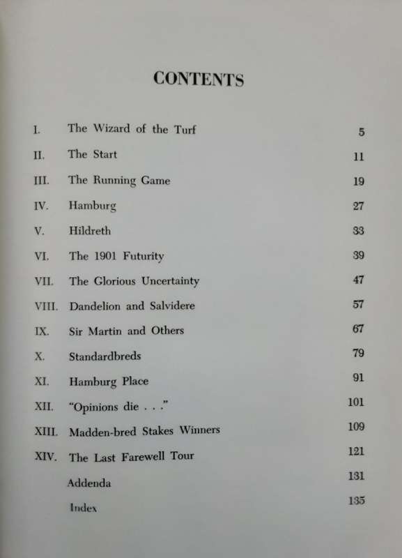 The Wizard of the Turf John E Madden of Hamburg Place by Kent Hollingworth