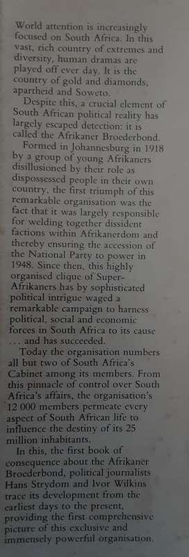 The Super Afrikaners, inside the Afrikaner Browder Onda by Ivor Wilkins & Hans Strydom