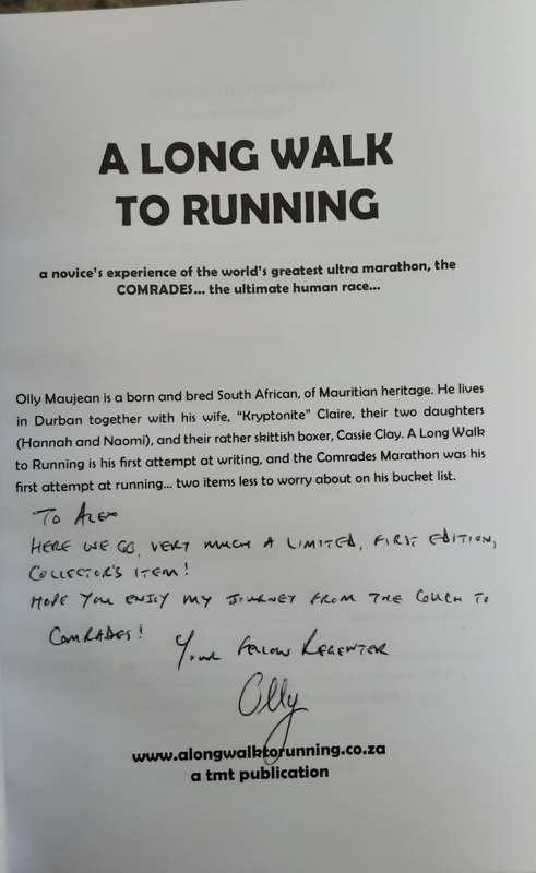 A Long Walk To Running, the Comrades by Olly Maujean **SIGNED COPY**