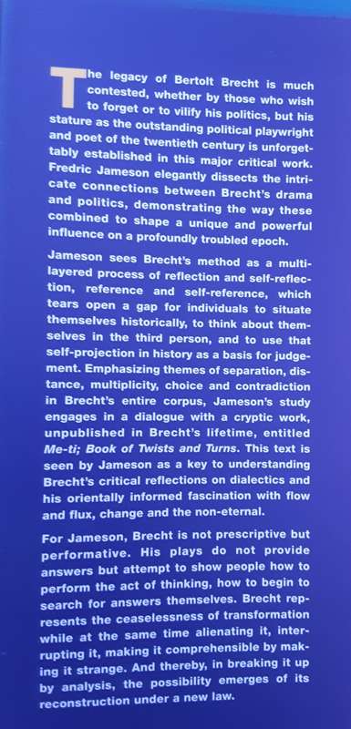 Brecht and method by Fredric Jameson