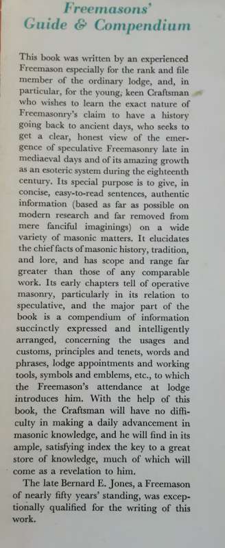Freemasons Guide and Compendium by Bernard E Jones